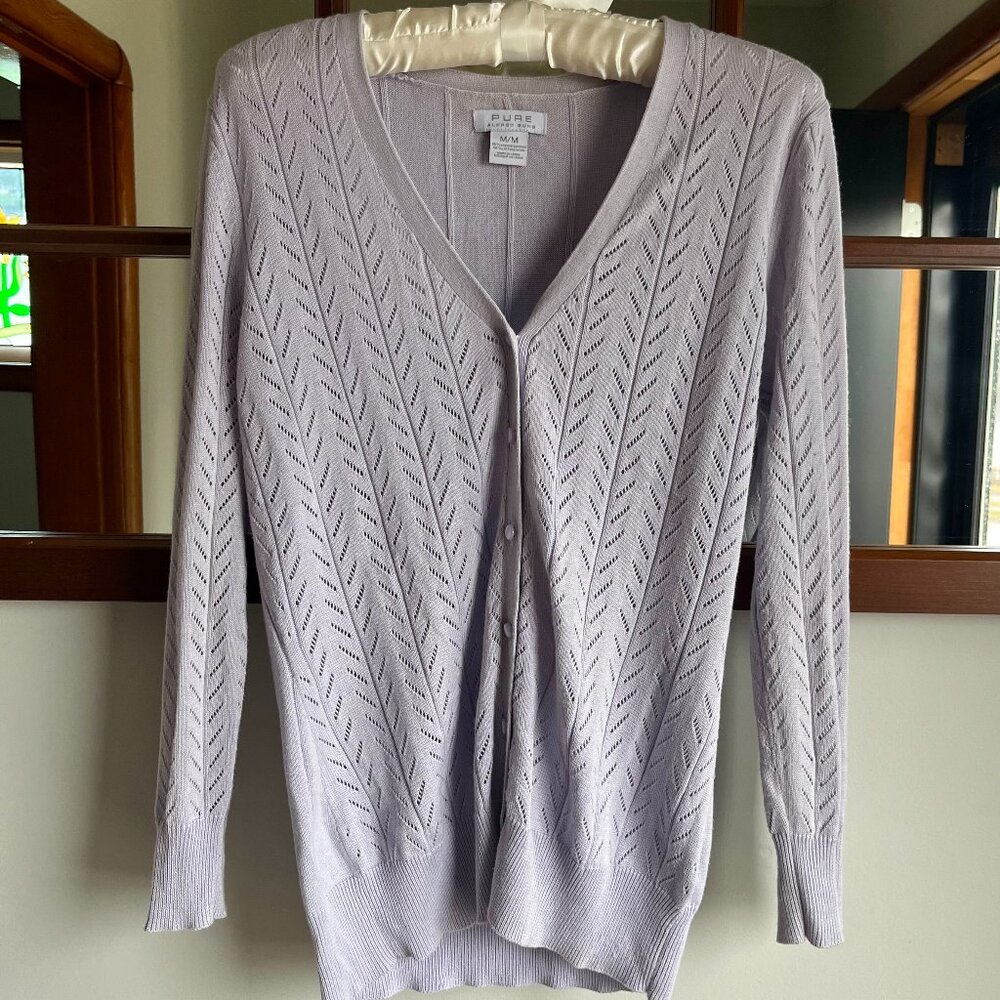 PURE Pointelle Cardigan M